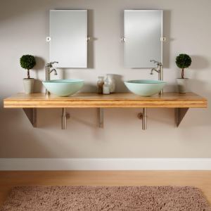 Melhor preço e da forma bancadas de banheiro de bambu